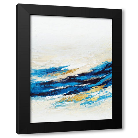 Serenity Wave Black Modern Wood Framed Art Print with Double Matting by Storms, Alyson