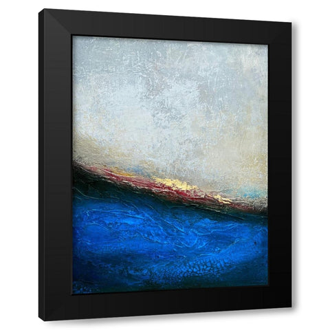 Slate Wave Black Modern Wood Framed Art Print with Double Matting by Storms, Alyson