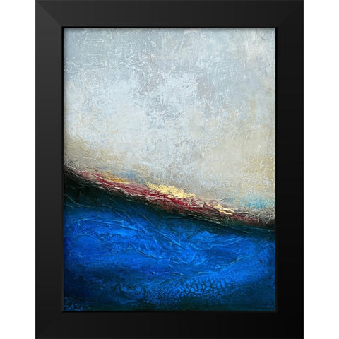 Slate Wave Black Modern Wood Framed Art Print by Storms, Alyson