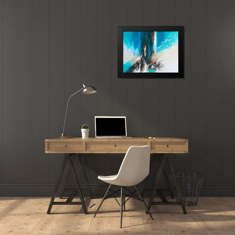 Tamul Black Modern Wood Framed Art Print by Storms, Alyson