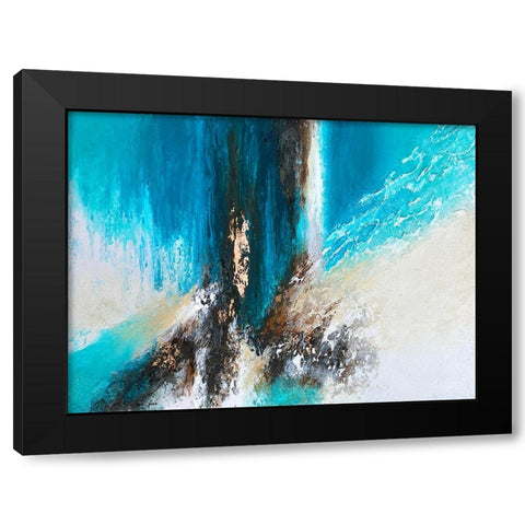 Tamul Black Modern Wood Framed Art Print by Storms, Alyson