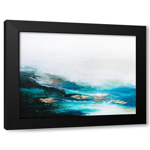Verdant Wave Black Modern Wood Framed Art Print by Storms, Alyson