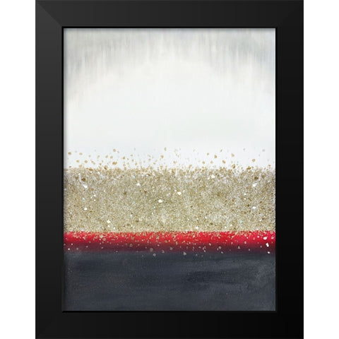 Volcano Sparkle Black Modern Wood Framed Art Print by Storms, Alyson