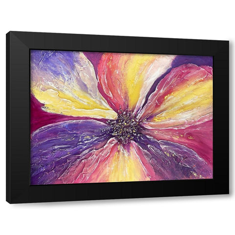 Warm Flower Black Modern Wood Framed Art Print by Storms, Alyson