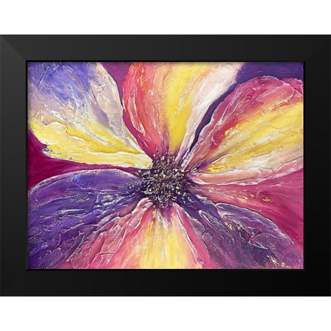 Warm Flower Black Modern Wood Framed Art Print by Storms, Alyson