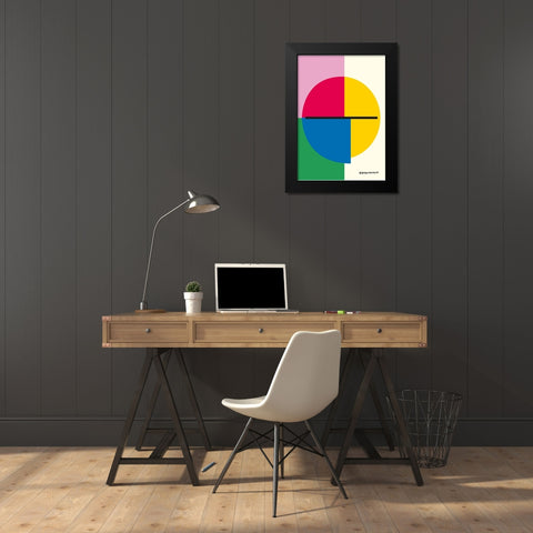Simple Black Modern Wood Framed Art Print by Ortiz, Sergio