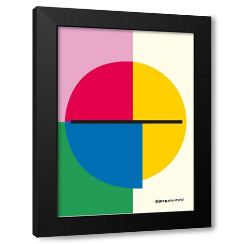Simple Black Modern Wood Framed Art Print by Ortiz, Sergio