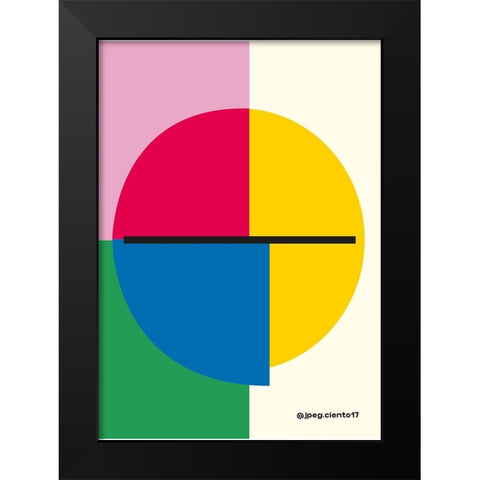 Simple Black Modern Wood Framed Art Print by Ortiz, Sergio
