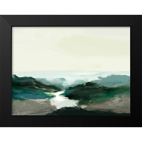 Highland View Black Modern Wood Framed Art Print by Hobday, Dan