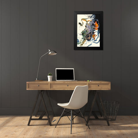 Theone Black Modern Wood Framed Art Print by Hobday, Dan