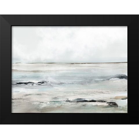 Sandybay Black Modern Wood Framed Art Print by Hobday, Dan