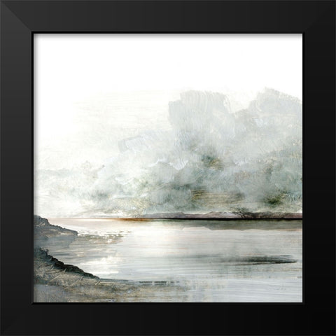 Ebb Black Modern Wood Framed Art Print by Hobday, Dan