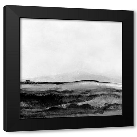 Mono Landscape No1 Black Modern Wood Framed Art Print with Double Matting by Hobday, Dan