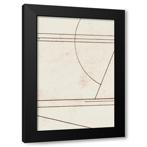 Minmod No1 Black Modern Wood Framed Art Print by Hobday, Dan