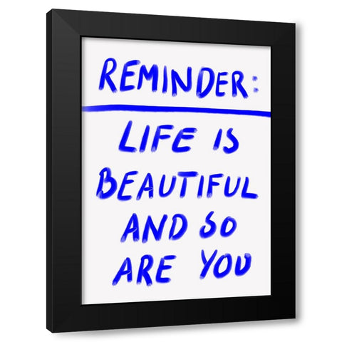 Reminder Black Modern Wood Framed Art Print with Double Matting by Fritsch, Athene