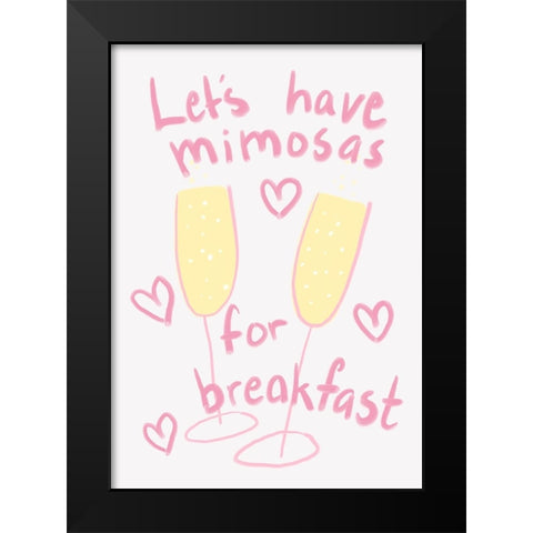 Mimosas Black Modern Wood Framed Art Print by Fritsch, Athene