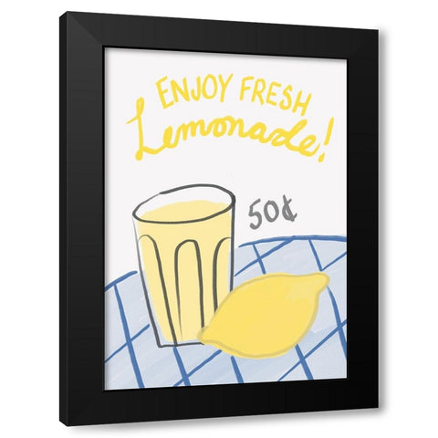 Fresh Lemonade Black Modern Wood Framed Art Print with Double Matting by Fritsch, Athene