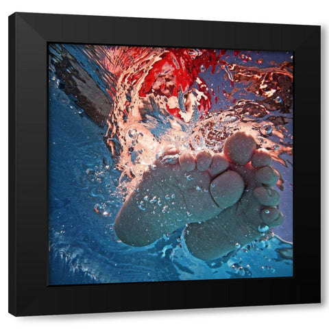 Splash ! Black Modern Wood Framed Art Print with Double Matting by Frick, Christine