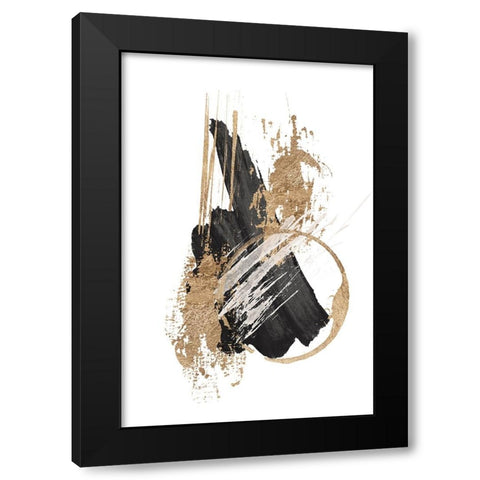 Chaos-3 Black Modern Wood Framed Art Print with Double Matting by Ann Moss, Sally