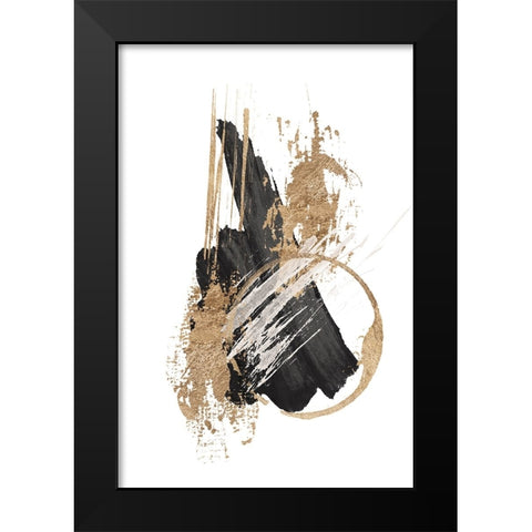 Chaos-3 Black Modern Wood Framed Art Print by Ann Moss, Sally