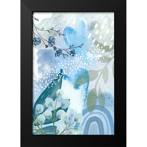 Iceberg Blue-2 Black Modern Wood Framed Art Print by Ann Moss, Sally