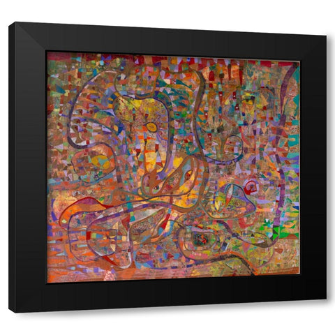 Dystopia Black Modern Wood Framed Art Print by Loebelsohn, Alise