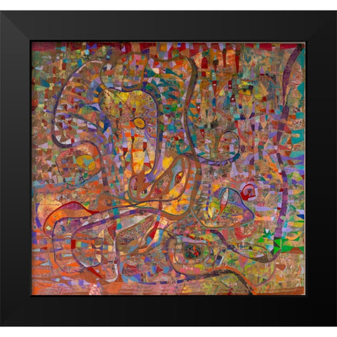 Dystopia Black Modern Wood Framed Art Print by Loebelsohn, Alise