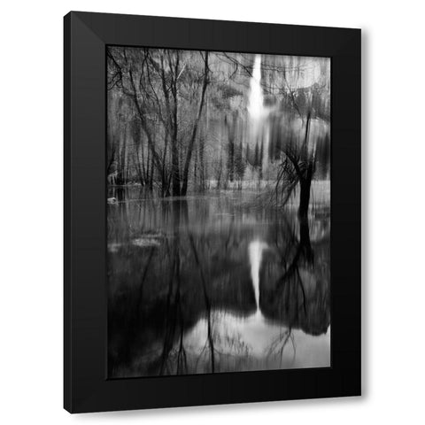 Yosemite Falls Black Modern Wood Framed Art Print with Double Matting by Berry, Jerry