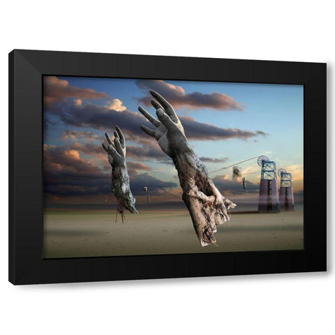 Untitled Black Modern Wood Framed Art Print with Double Matting by Penchev, Radoslav