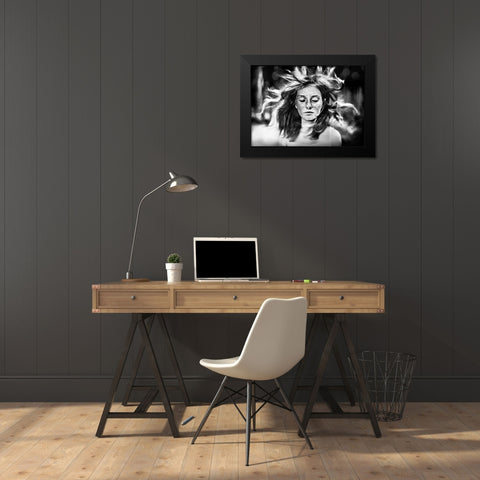 Breakaway Black Modern Wood Framed Art Print by Hur, Lars