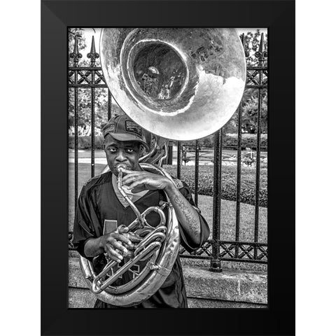 They Say ItS The Sousaphone Players You Have To Look Out For... Black Modern Wood Framed Art Print by Cypel, Kirk