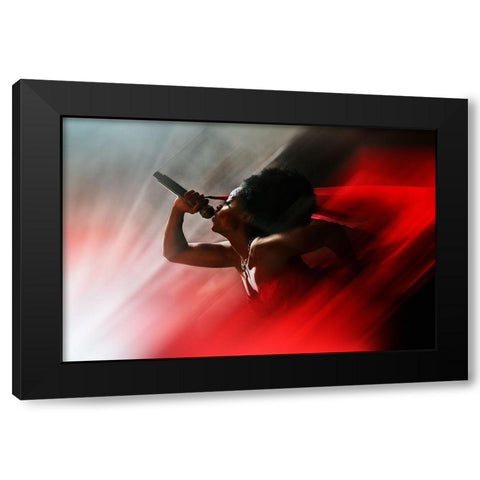 Blood Like Lemonade Black Modern Wood Framed Art Print with Double Matting by Abrantes, Paulo