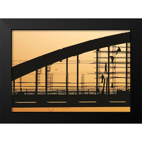 Remont Black Modern Wood Framed Art Print by Off Zivancevic, Vladimir