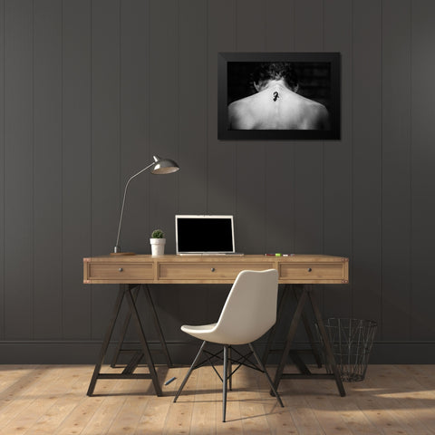 Tattoo Want To Be Black Modern Wood Framed Art Print by Delrue, Mirjam