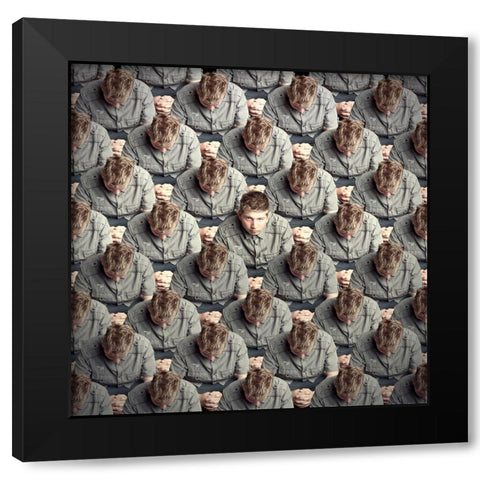 I Will Not Conform! Black Modern Wood Framed Art Print by Bowen, Baden