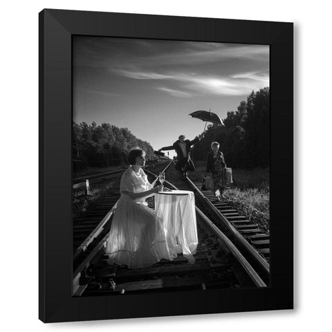 This Crazy World - Ii Black Modern Wood Framed Art Print with Double Matting by Dansiga