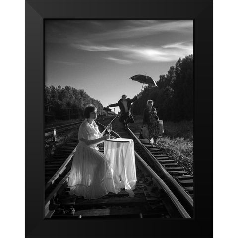 This Crazy World - Ii Black Modern Wood Framed Art Print by Dansiga