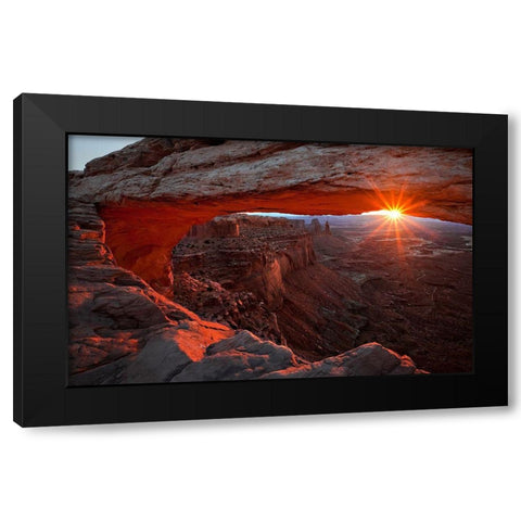 Mesa Arch Sunrise Black Modern Wood Framed Art Print by Read, Barbara