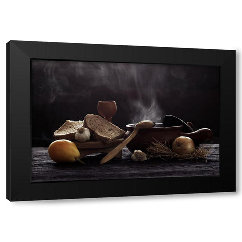 Untitled Black Modern Wood Framed Art Print by Basa, Emine