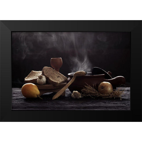 Untitled Black Modern Wood Framed Art Print by Basa, Emine