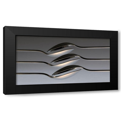 Hartbeat Black Modern Wood Framed Art Print with Double Matting by De Kogel, Wieteke