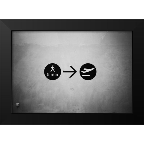About To Leave Black Modern Wood Framed Art Print by Palazon, Paco