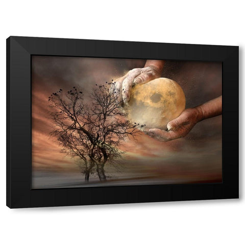 Untitled Black Modern Wood Framed Art Print by Jordanova, Elisaveta