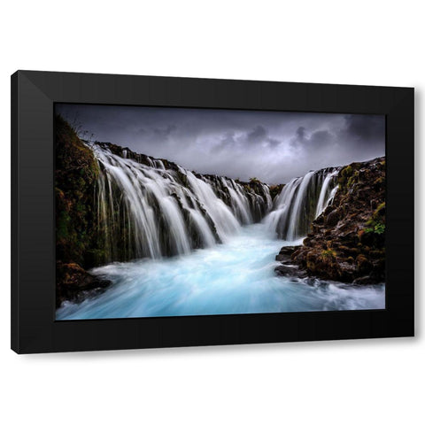 Bruarfoss Black Modern Wood Framed Art Print with Double Matting by Bogaerts, Sus