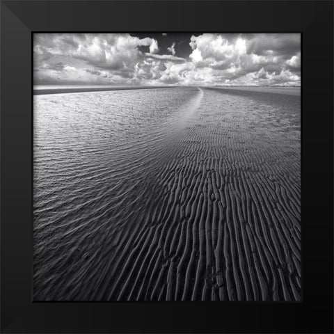 Ocean A Clouds Black Modern Wood Framed Art Print by Meyerdierks, Carsten