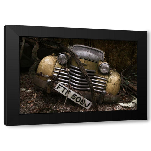 Opel Olympia Black Modern Wood Framed Art Print by Droste, Holger