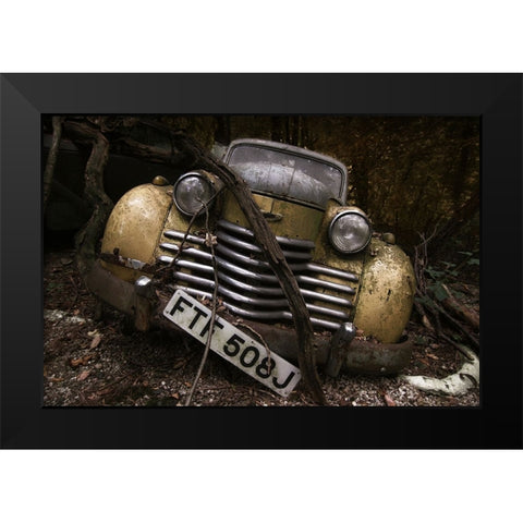 Opel Olympia Black Modern Wood Framed Art Print by Droste, Holger