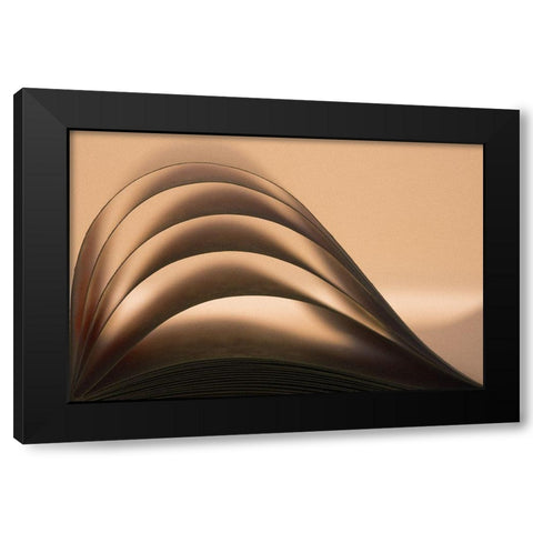 Wave Black Modern Wood Framed Art Print by Ghesquiere, Hilde