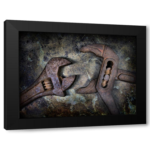 Two Old Bitches Black Modern Wood Framed Art Print with Double Matting by Hoffman, Jimmy