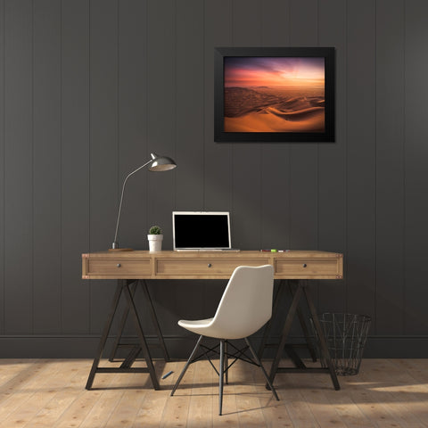 An End And A Beginning Black Modern Wood Framed Art Print by Wonisch, Andreas